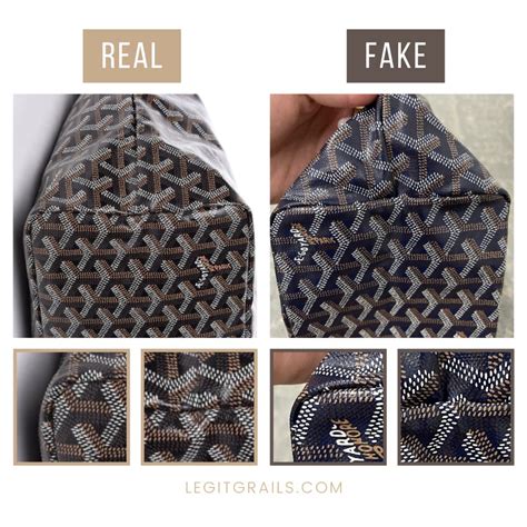 compare fake goyard|authentic Goyard st louis tote.